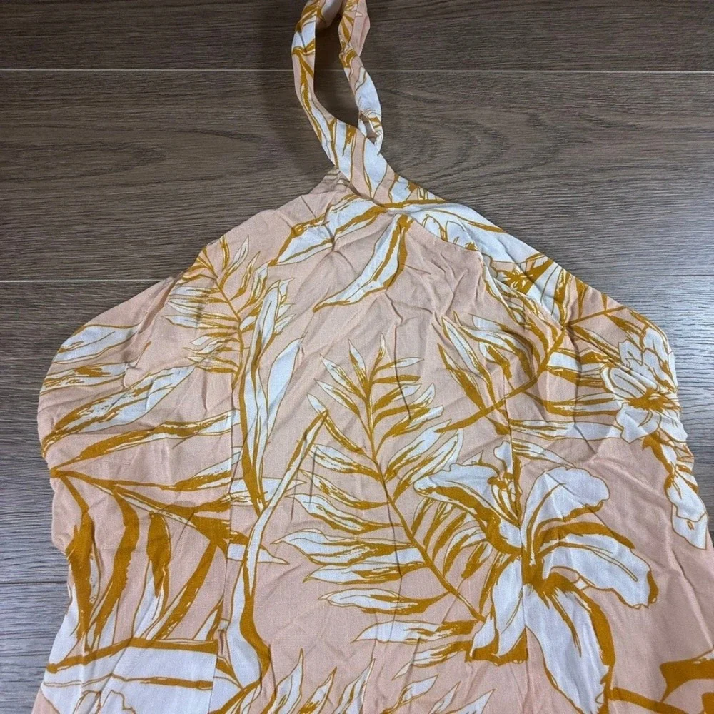 Cupshe Womens Tropical Crossover Mini Dress Peach M Summer Resort Beach NEWW